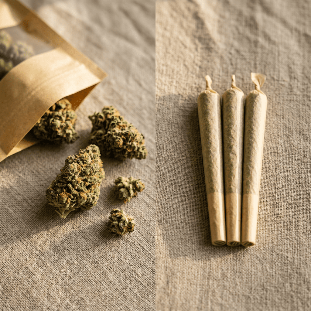 Pre rolls vs flower difference grand rapids dispensary fluresh png 1024x1024 1